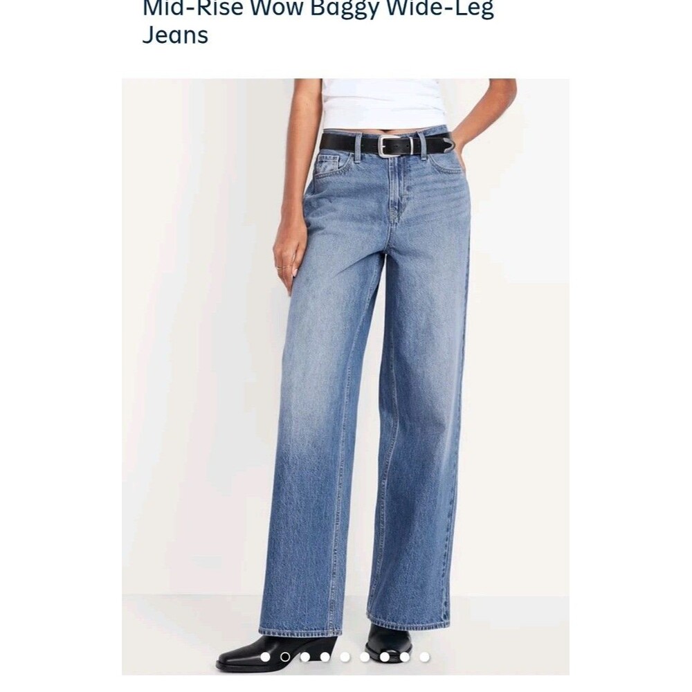Old Navy Jeans Size 10 Wow Baggy Wide Leg Mid Rise New